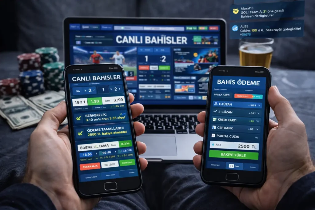 Mobil spor bahisleri: akıllı telefonlardan canlı bahis, oran takibi ve hızlı ödeme işlemleri yapan kullanıcılar